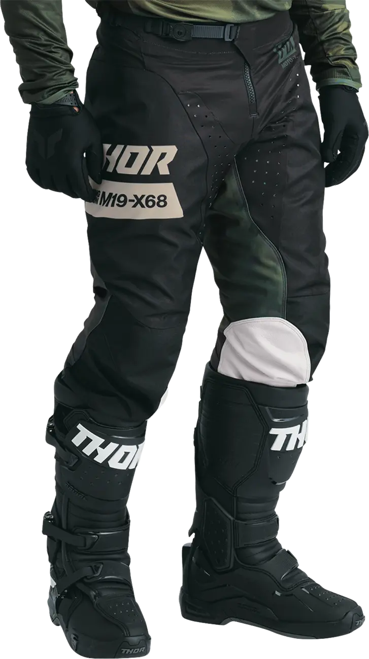 Thor Launchmode Bleach Pants - Black/Camo Green/Khaki