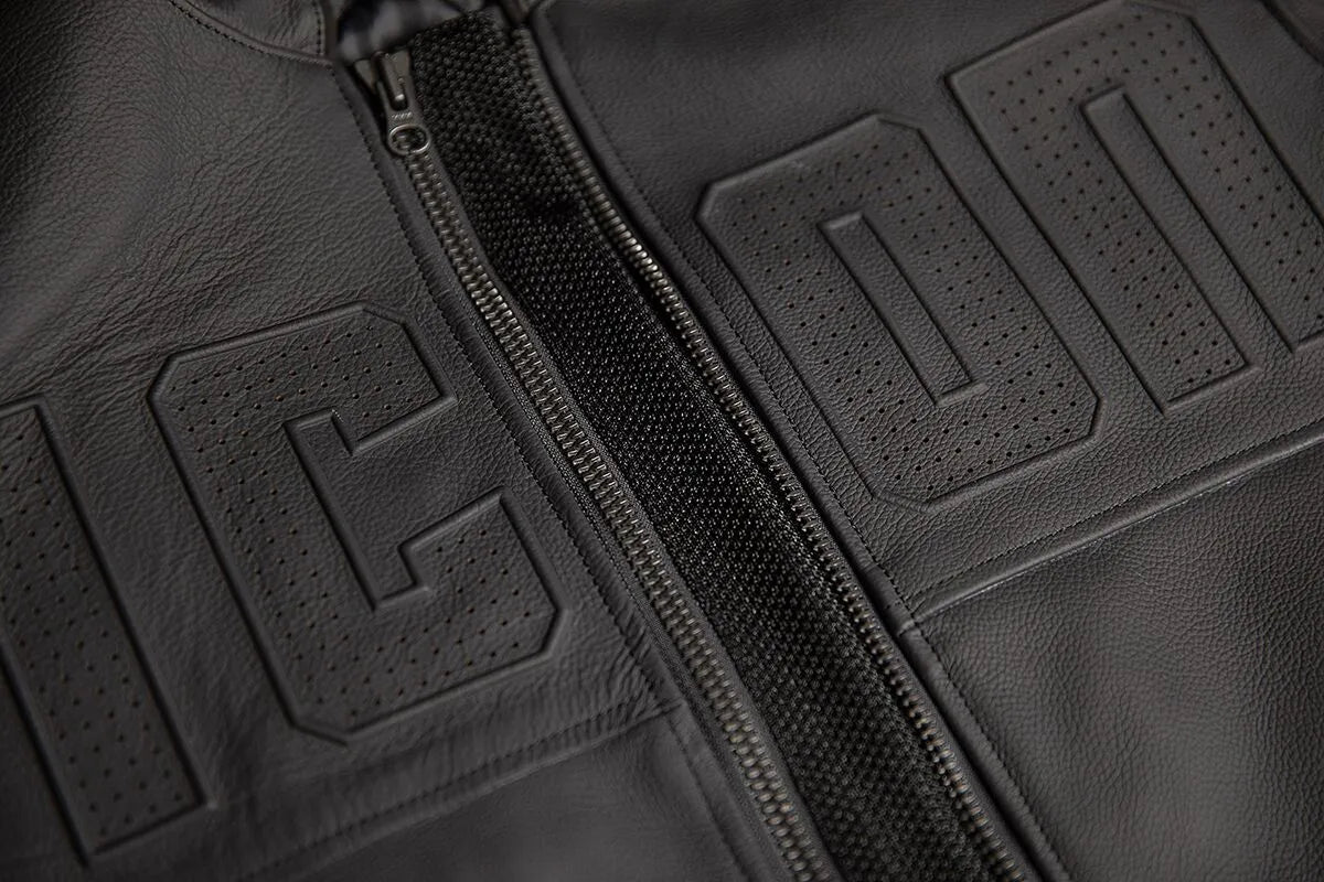 Icon Motorhead3™ Leather Motorcycle Jacket - Black