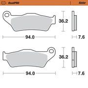 Moto-master Roadpro Sinter Brake Pad Rear
