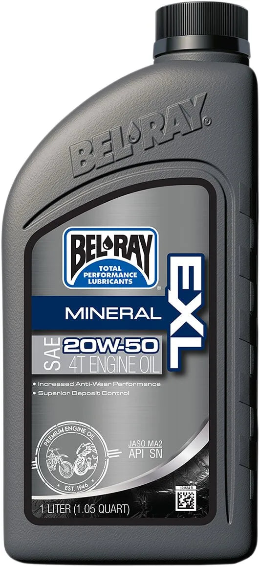 Bel-ray Exl Mineral 4t Engine Oil - 20w-50 - 1 Liter