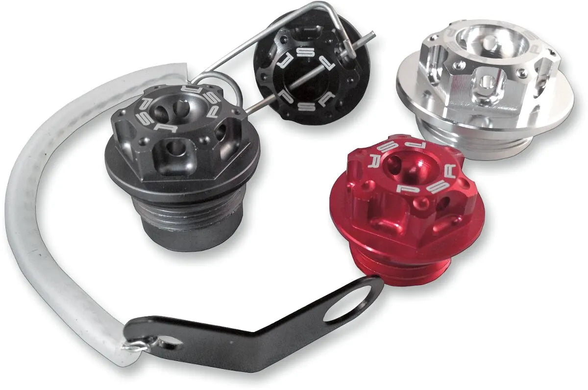 Psr Silver Anodized Aluminum Oil Filler Cap Kit