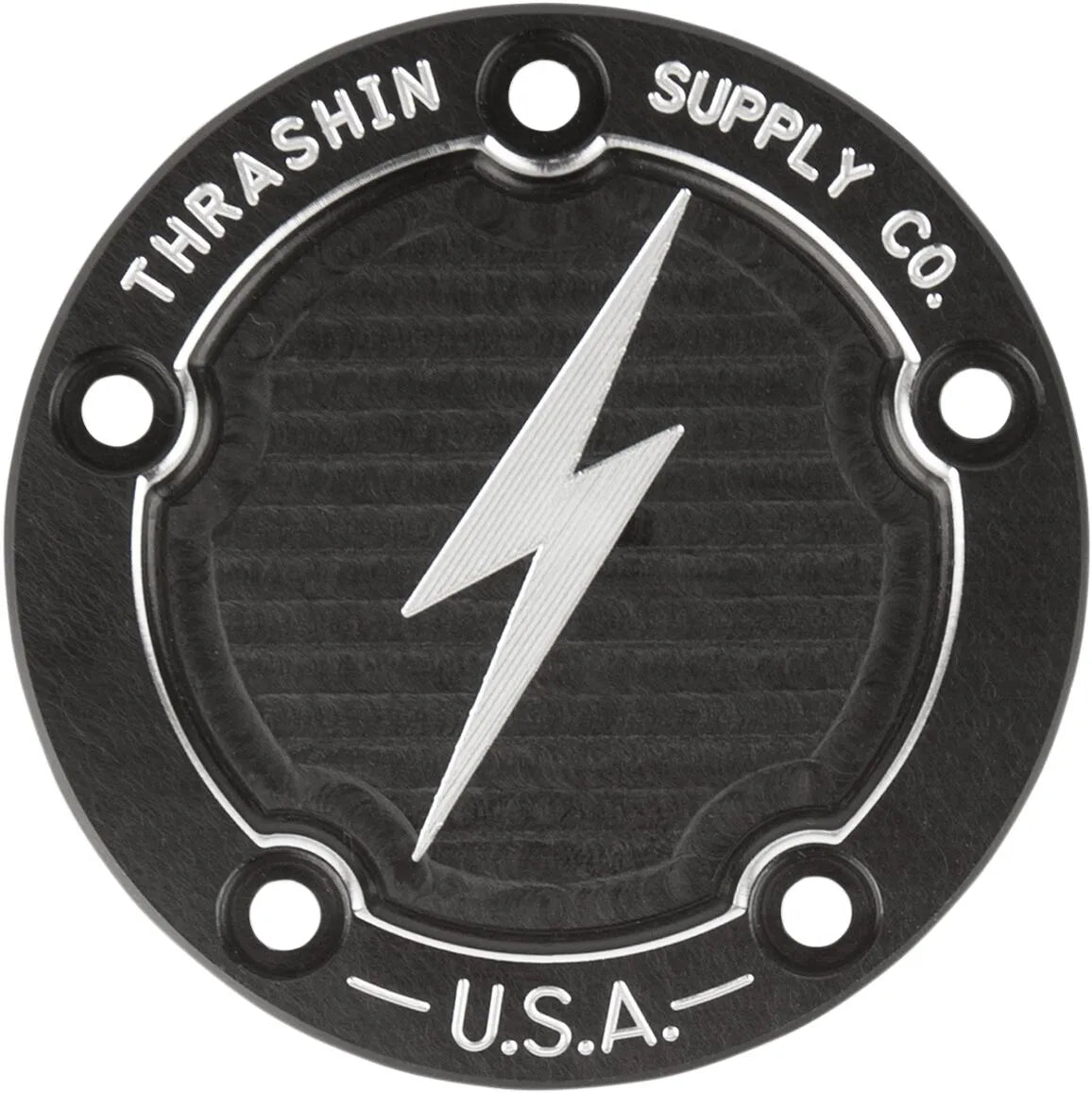 Thrashin Supply Co. Points Cover - Black Billet Aluminum