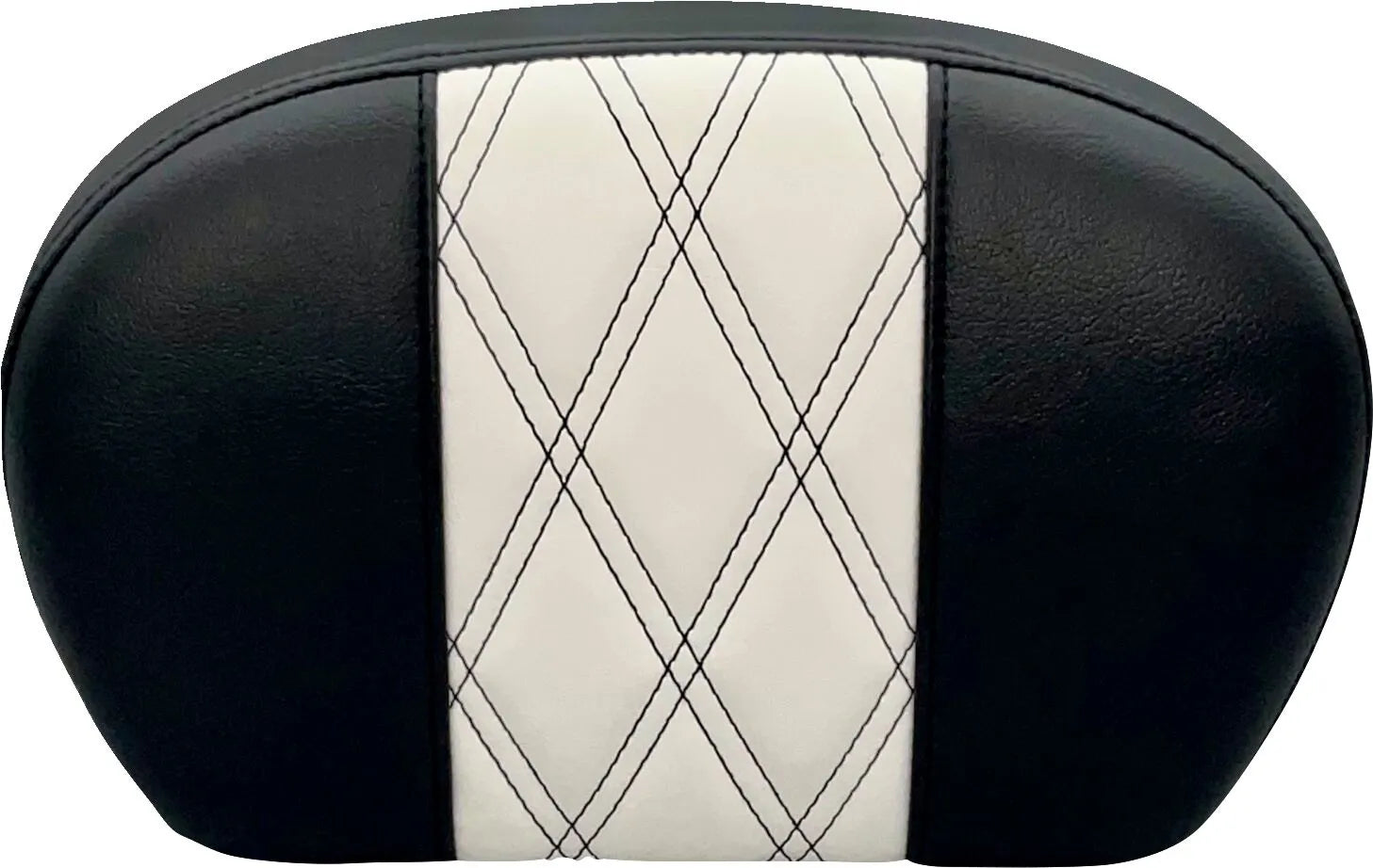 Le Pera Sissy Bar Pad - Black/white Vinyl