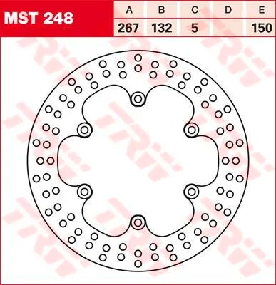 Trw Round Fixed Brake Rotor For Motorcycles