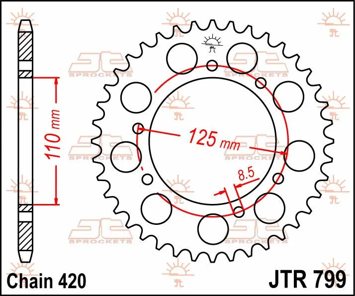 Jt Sprockets Steel Rear Sprocket 50t