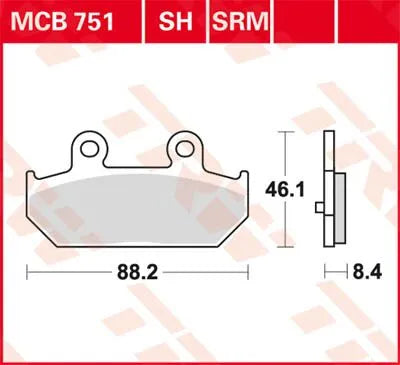 Trw Srm Series Sintered Scooter Brake Pads