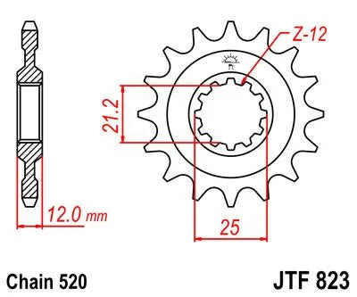 Jt Sprockets Front Sprocket - 520 Chain, 16 Tooth