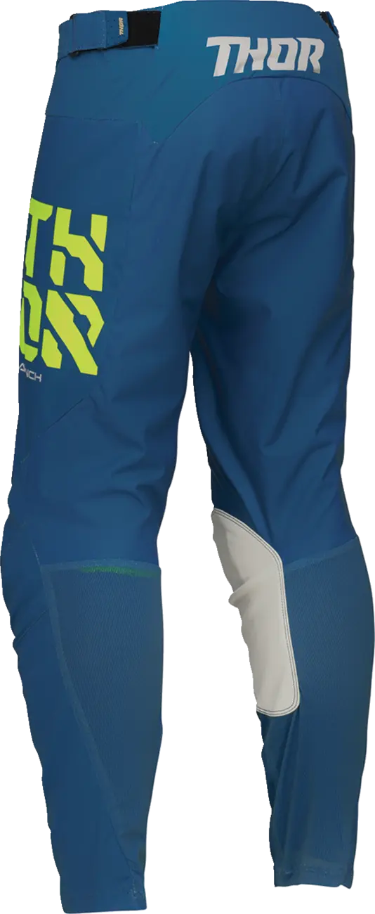 Thor Youth Launchmode Forge Pants - Blue, Light Gray, Fluorescent Yellow