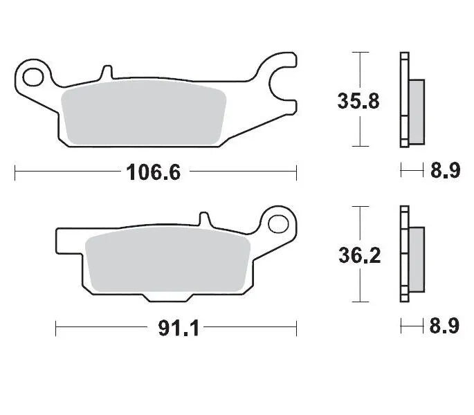 Moto-master Nitro Atv Brake Pads - Sintered Metal