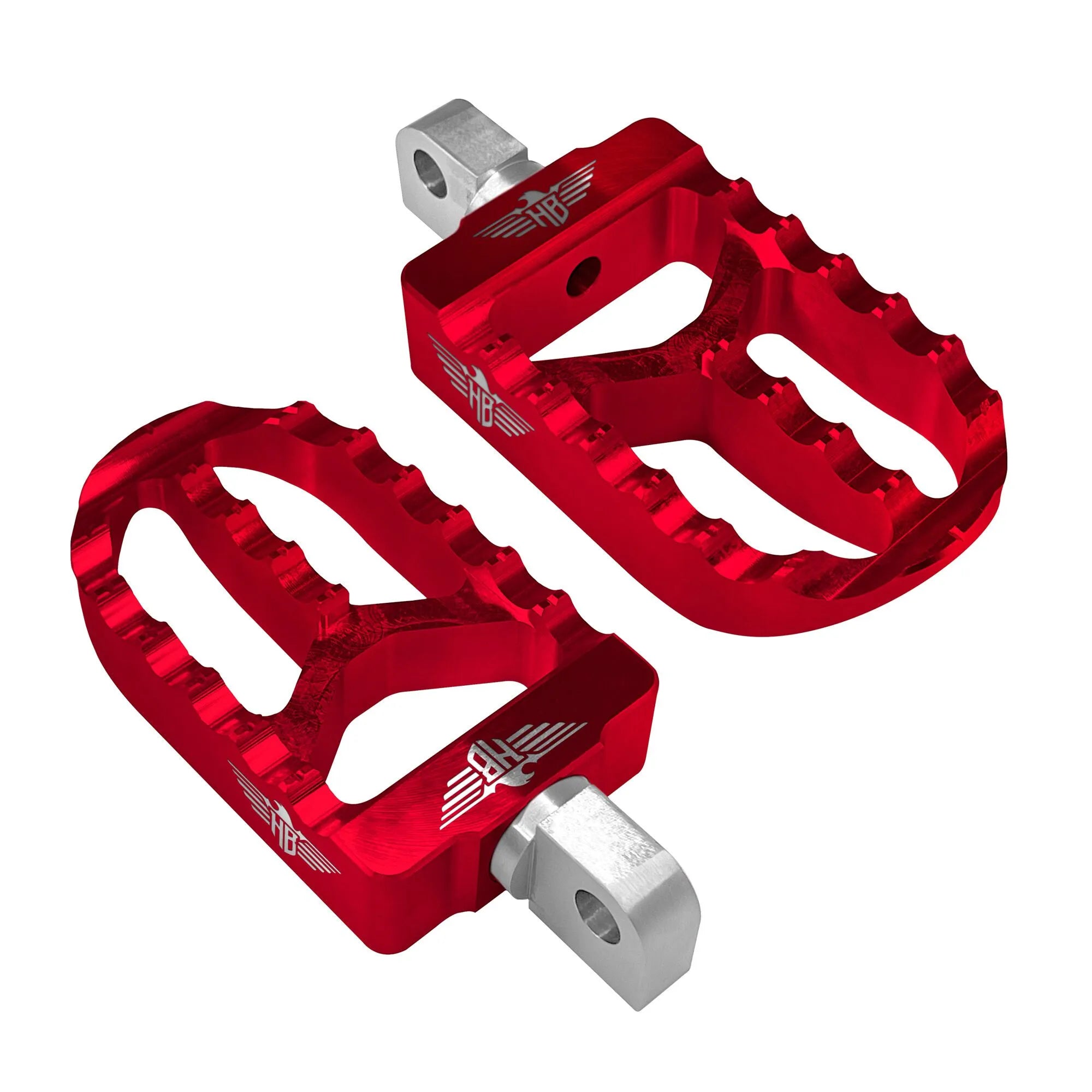 Heinz Bikes Foot Pegs - Harley Davidson - Red