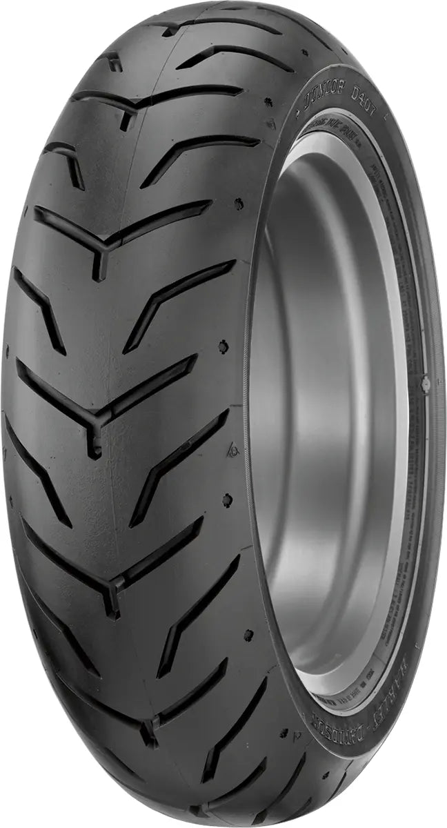 Dunlop D407 Tire 180/65b16 Blackwall For Harley Touring