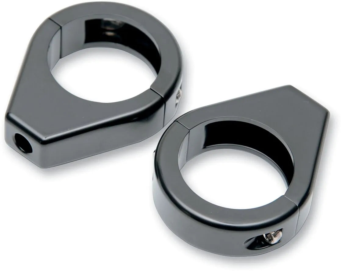 Drag Specialties Turn Signal Fork Clamps - 41mm Black