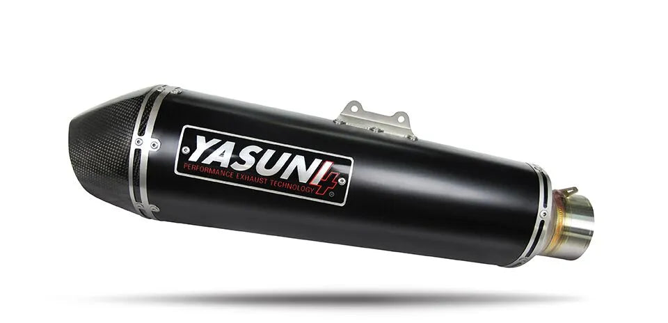 Yasuni Maxiscooter 4t Exhaust System - Black / Carbon Fiber