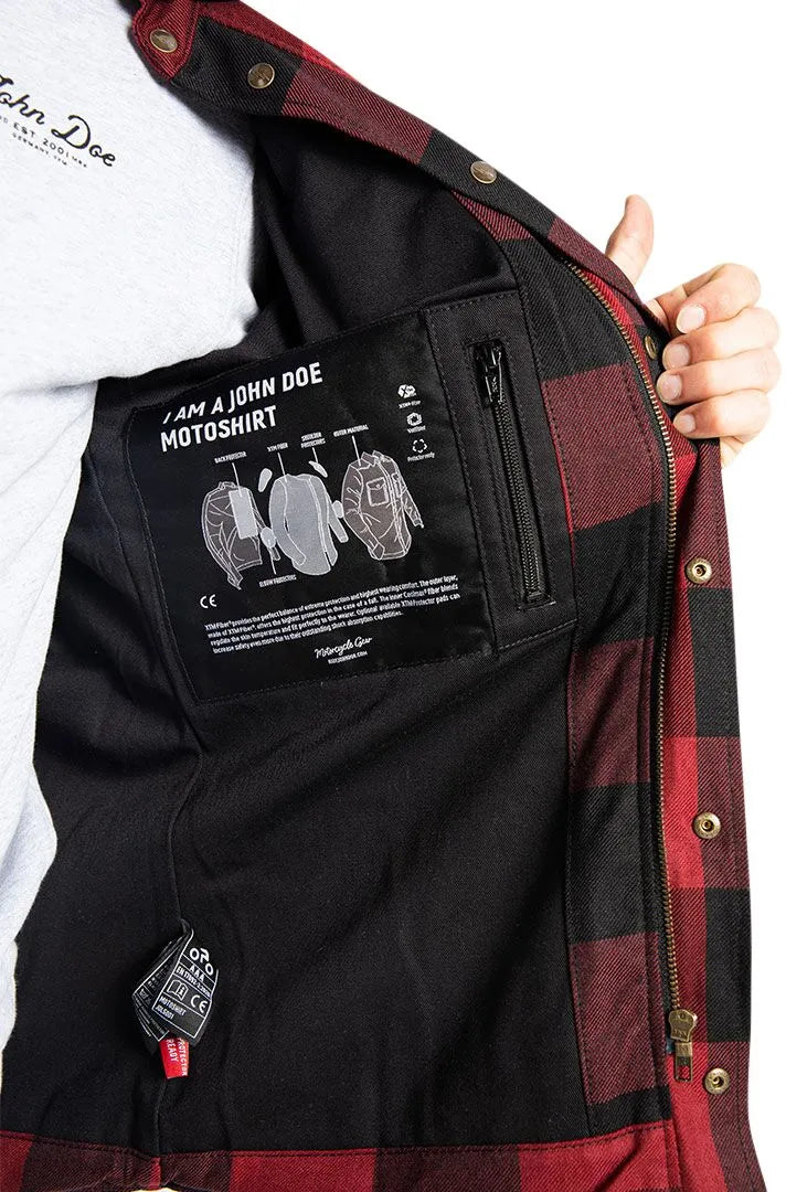 John Doe Motoshirt Jacket Foreet Sport - Red