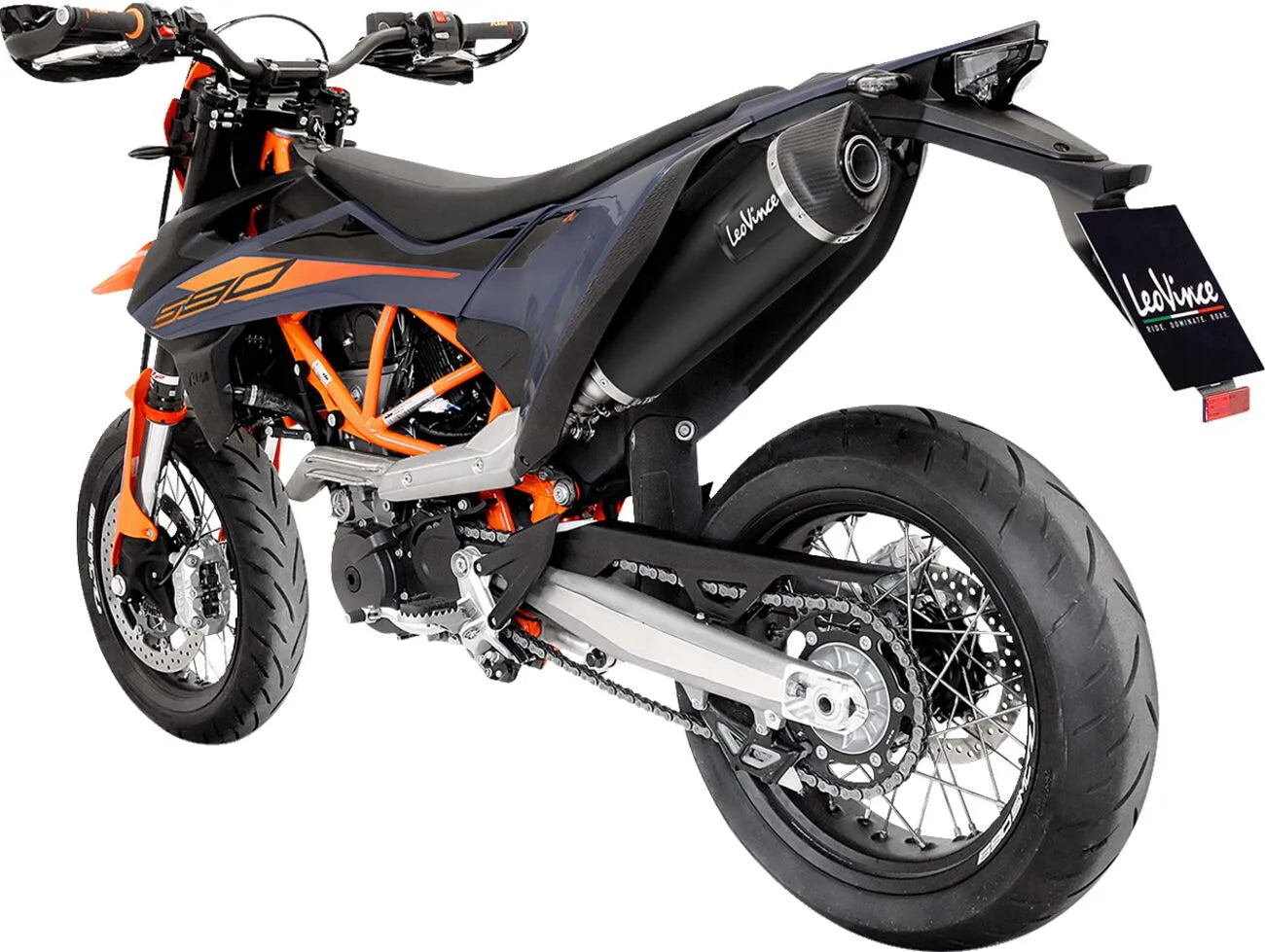 Leovince Nero Slip-on Muffler - Dark Aggressive Style