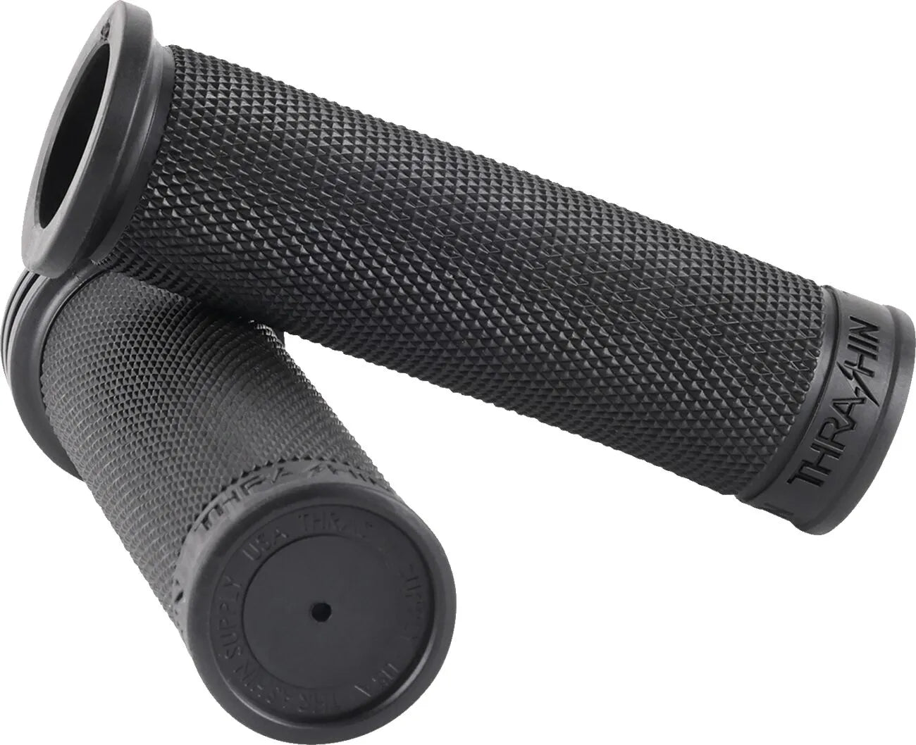 Thrashin Supply Co. Moto Grips - Black, 1"