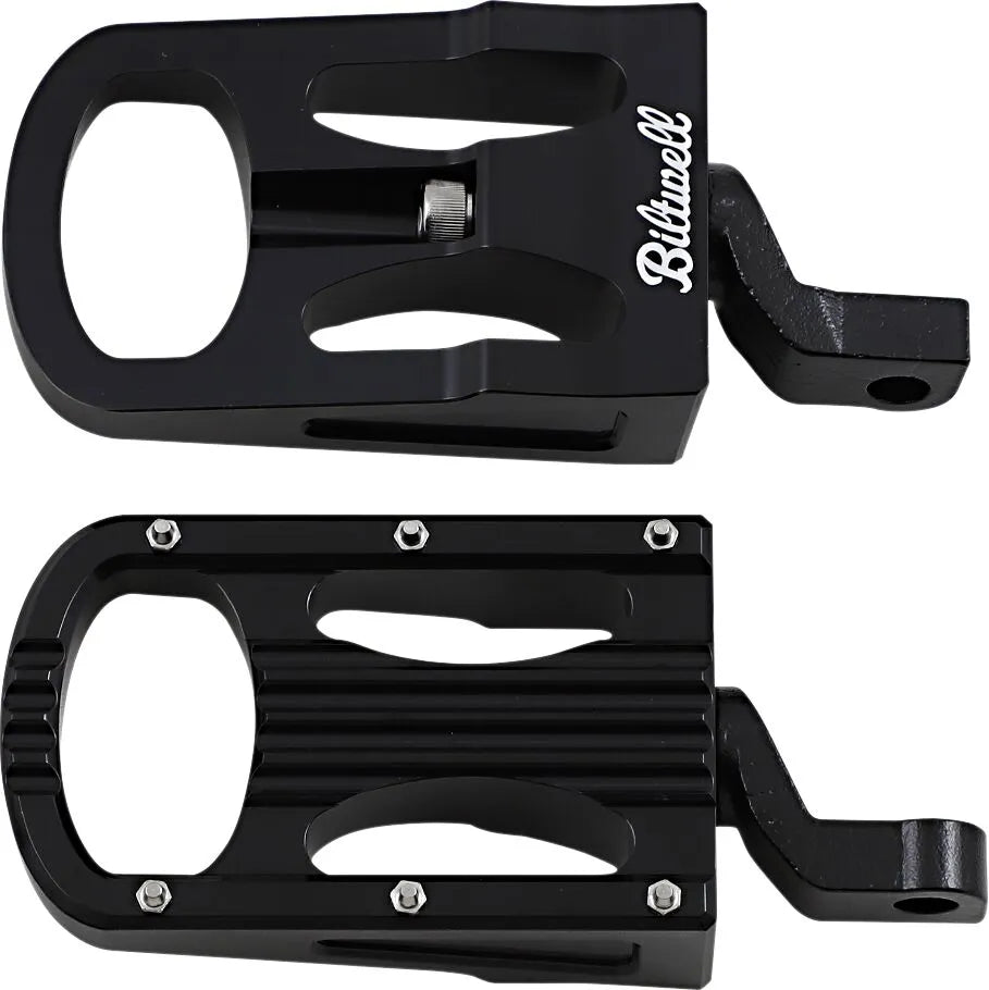Biltwell Xl Step Foot Pegs - Black Aluminum