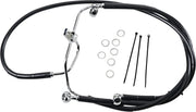 Drag Specialties Extended Black Vinyl Brake Line Kit