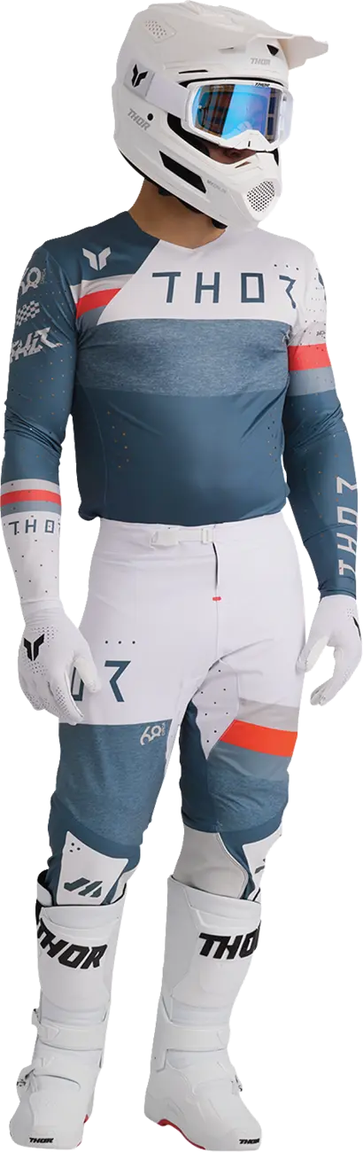 Thor Sportmode League Pants - Blue/Light Gray/Red/White