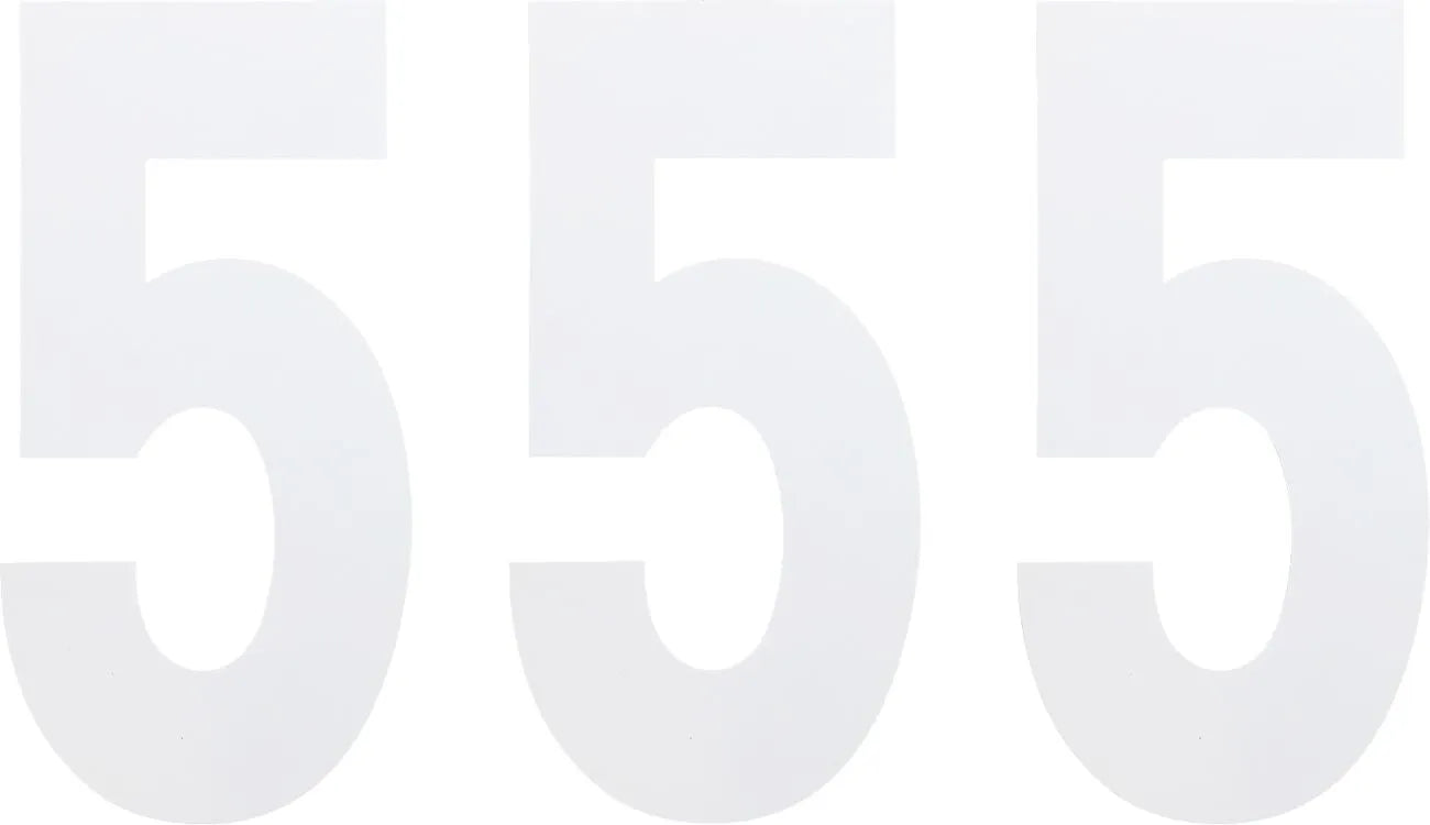 Factory Effex Standard Numbers - 6" White (3-pack)