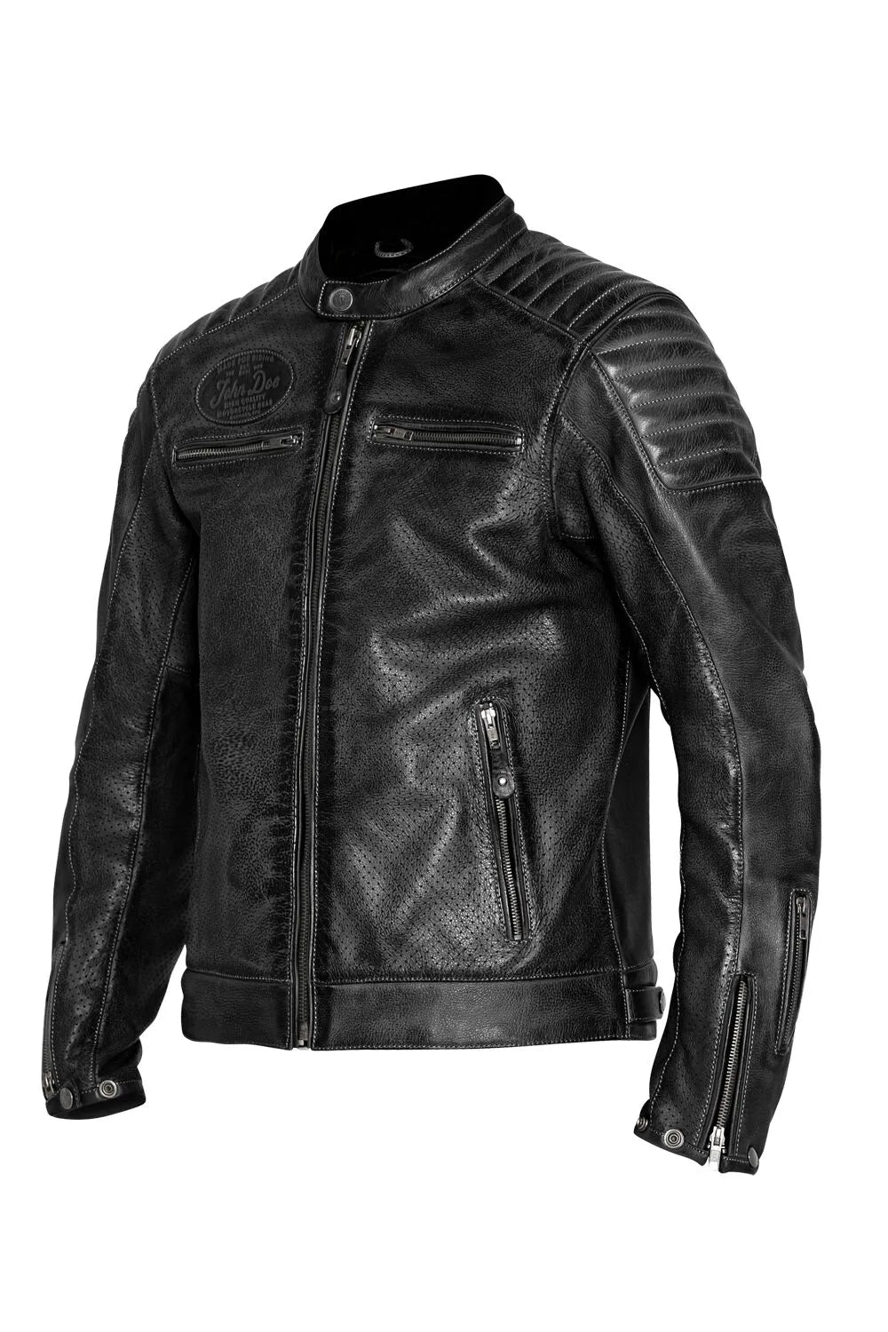 John Doe Storm Leather Jacket For Men - Black