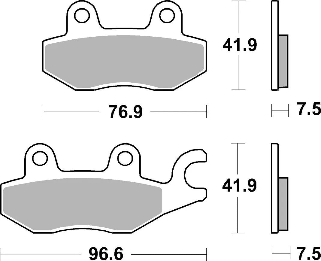 Sbs Ds Racing Dual Sintered Brake Pads Set