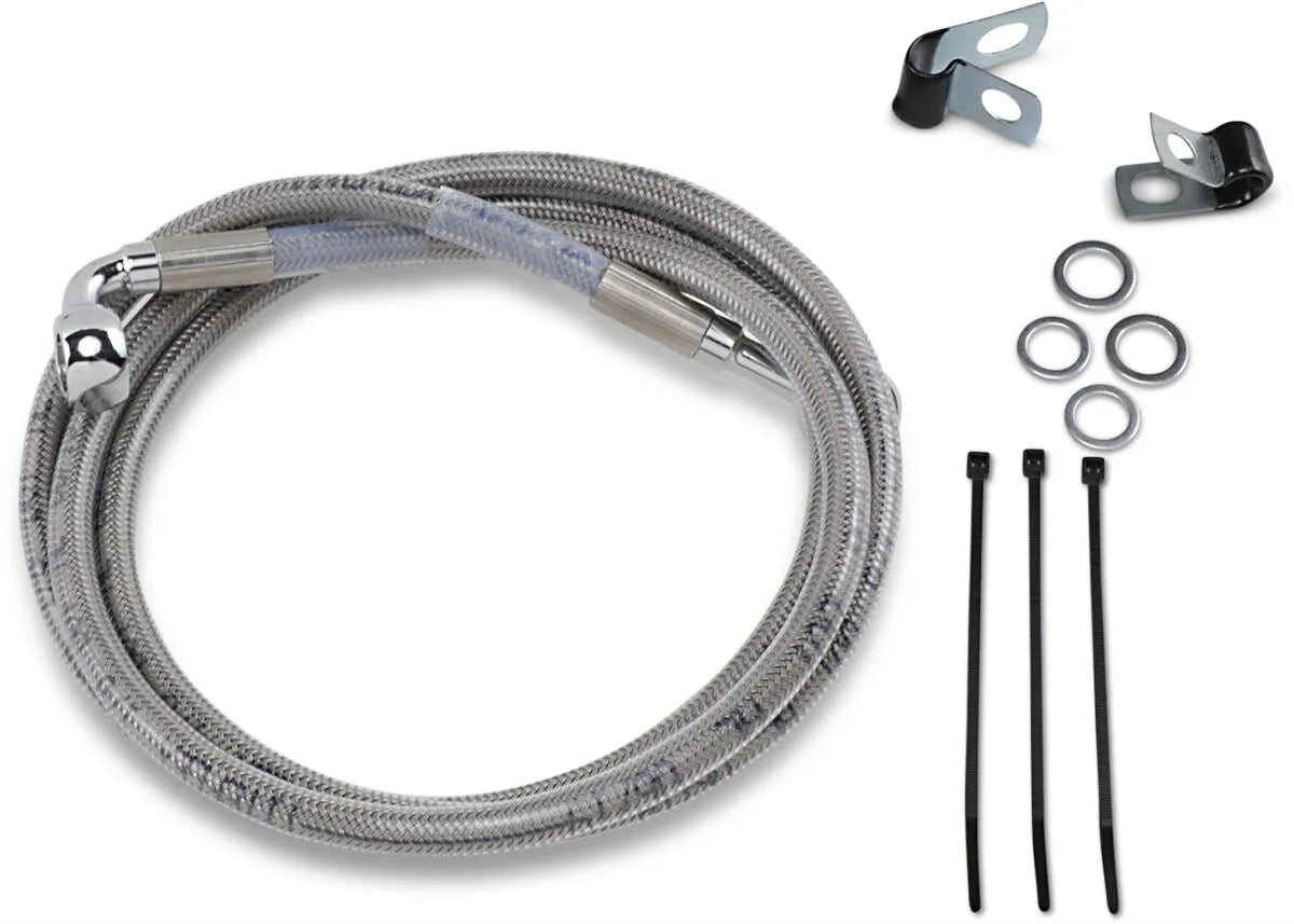 Drag Specialties Extended Brake Line Kit Stainless Steel