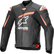 Alpinestars Gp Plus R V4 Airflow læderjakke - Sort/Hvid/Rød Fluo