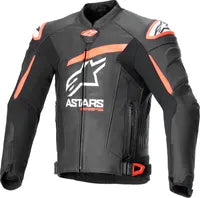 Alpinestars Gp Plus R V4 Airflow læderjakke - Sort/Hvid/Rød Fluo