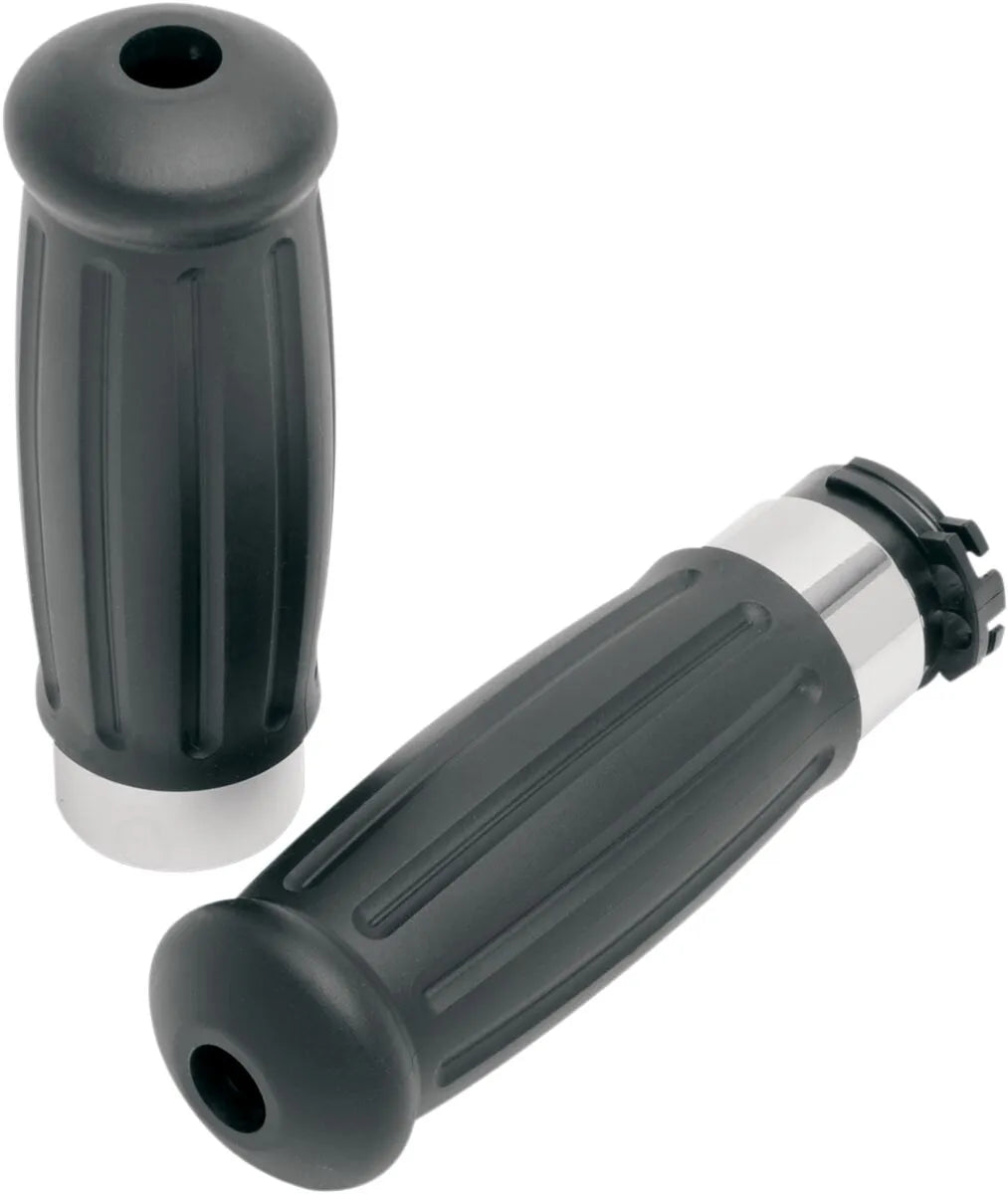 Drag Specialties Vintage Grips - Black, 1 Inch