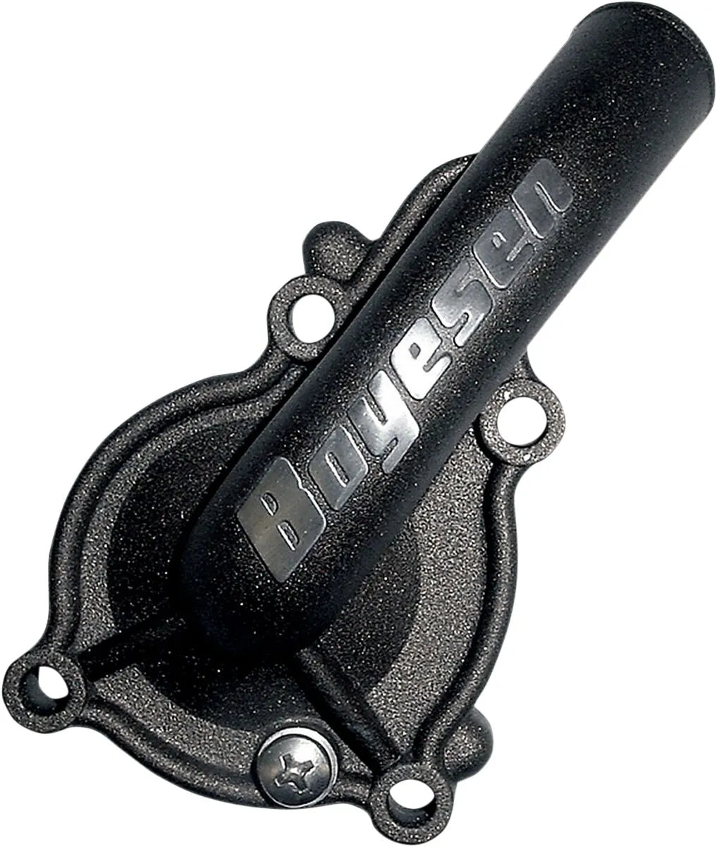Boyesen Water Pump Cover - Black Powder-coated Aluminum