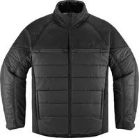 Icon Ghost Puffer Jacket For Motorcycle Riding - Black