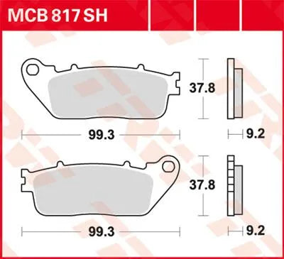 Trw Sh Series Sintered Rear Brake Pads