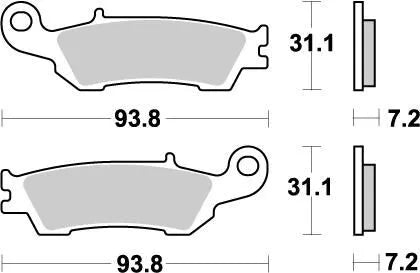 Moto-master Nitro Brake Pads Sintered Metal