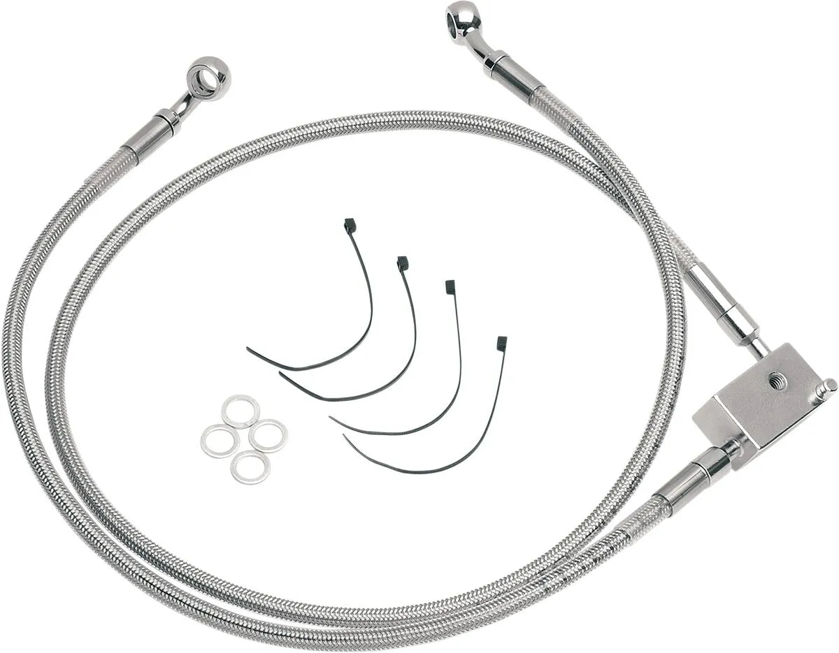 Drag Specialties Extended Brake Line Kit 35.5" Stainless Steel