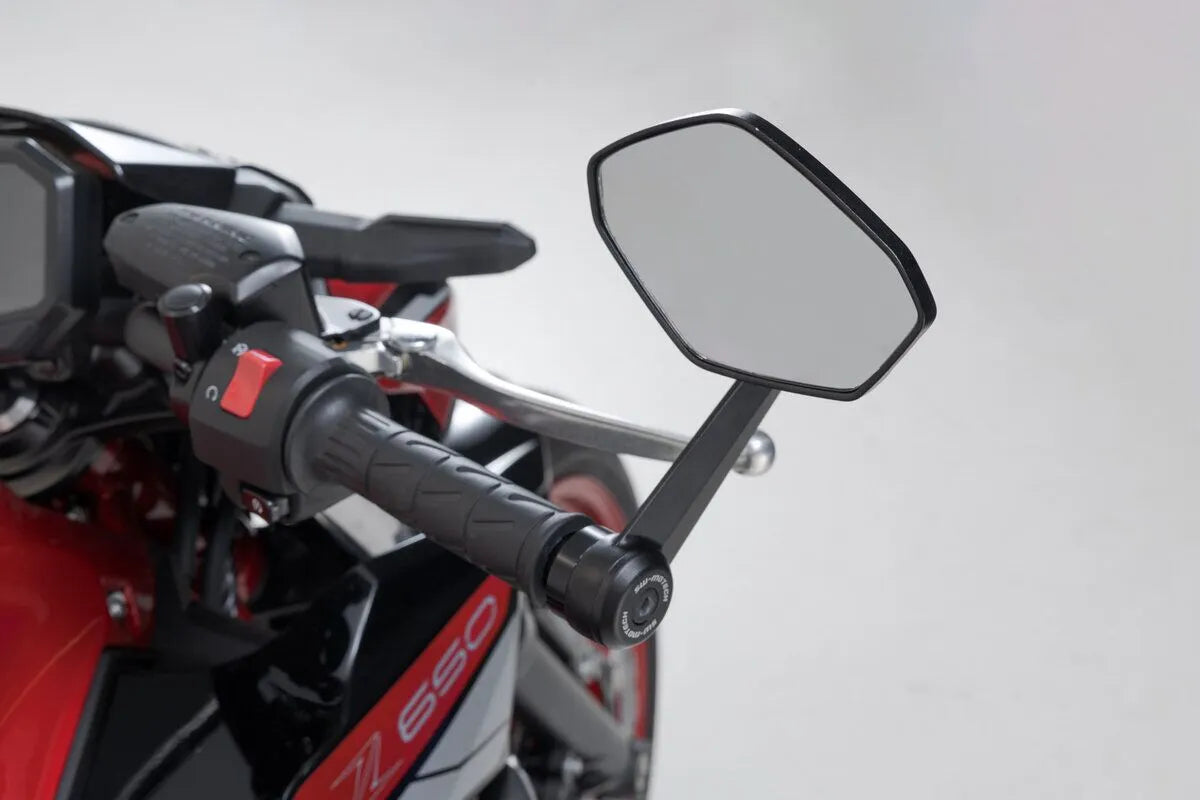 Sw-motech Bar End Mirrors - Black Aluminum
