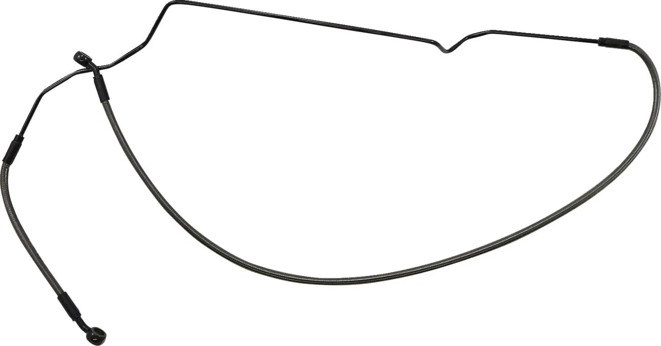 Magnum Shielding Braided Front Brake Line - Black Pearl