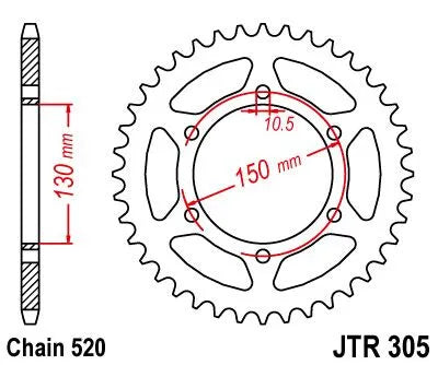Jt Sprockets Steel Rear Sprocket - 520 46t