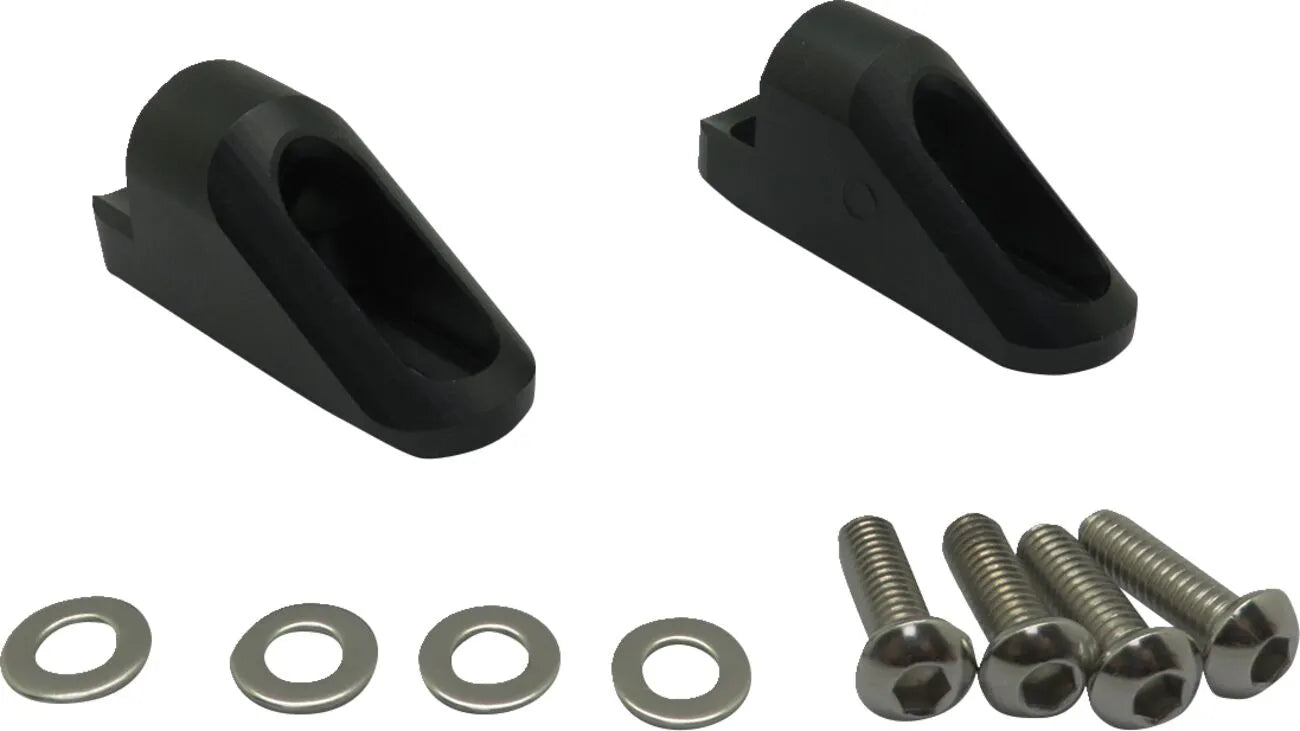 Parts Europe Mirror Holder - Black Cnc Adapter