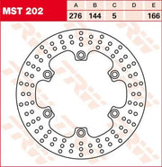 Trw Round Fixed Brake Rotor 250-299mm