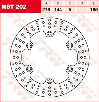 Trw Round Fixed Brake Rotor 250-299mm