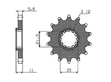 Sunstar Powerdrive Countershaft Sprocket 16t