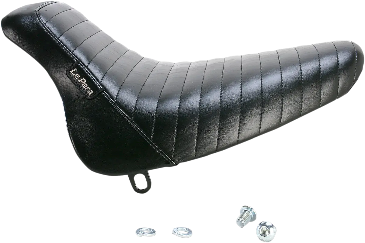 Le Pera Bare Bones Solo Seat - Black Pleated