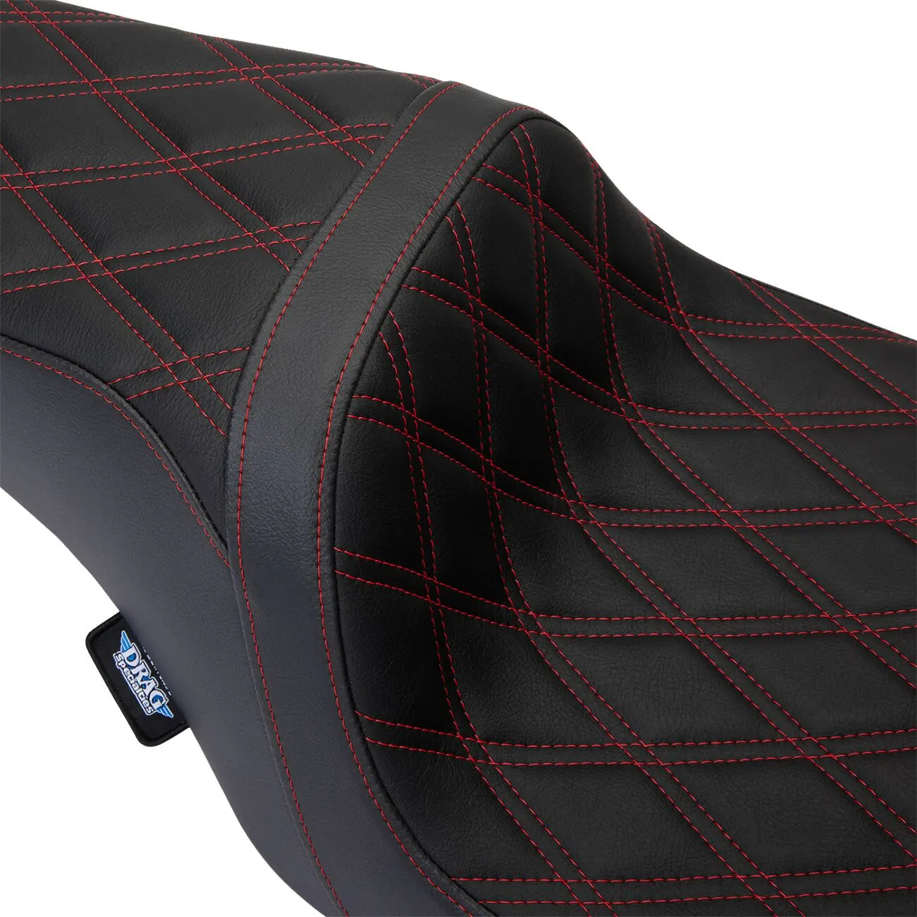 Drag Specialties Predator Seat - 1-up, Black/red