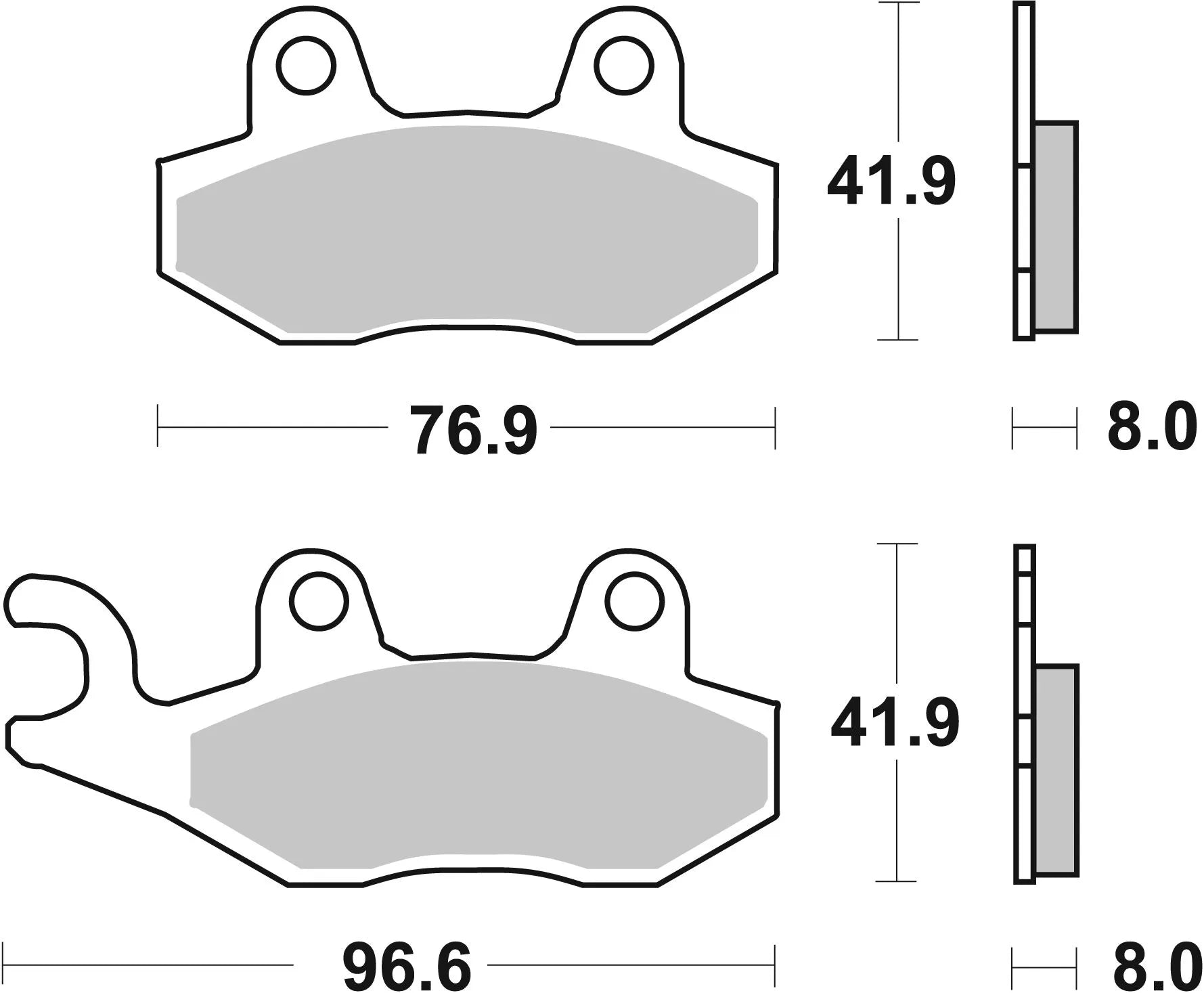 Sbs Hf Street Ceramic Organic Brake Pads