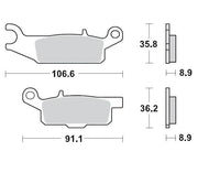 Moto-master Racing Sintered Metal Brake Pads For Atv