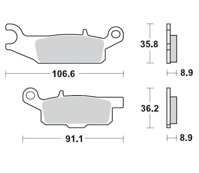 Moto-master Racing Sintered Metal Brake Pads For Atv