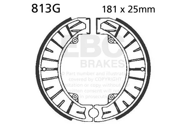 Ebc Organic Brake Shoe Set