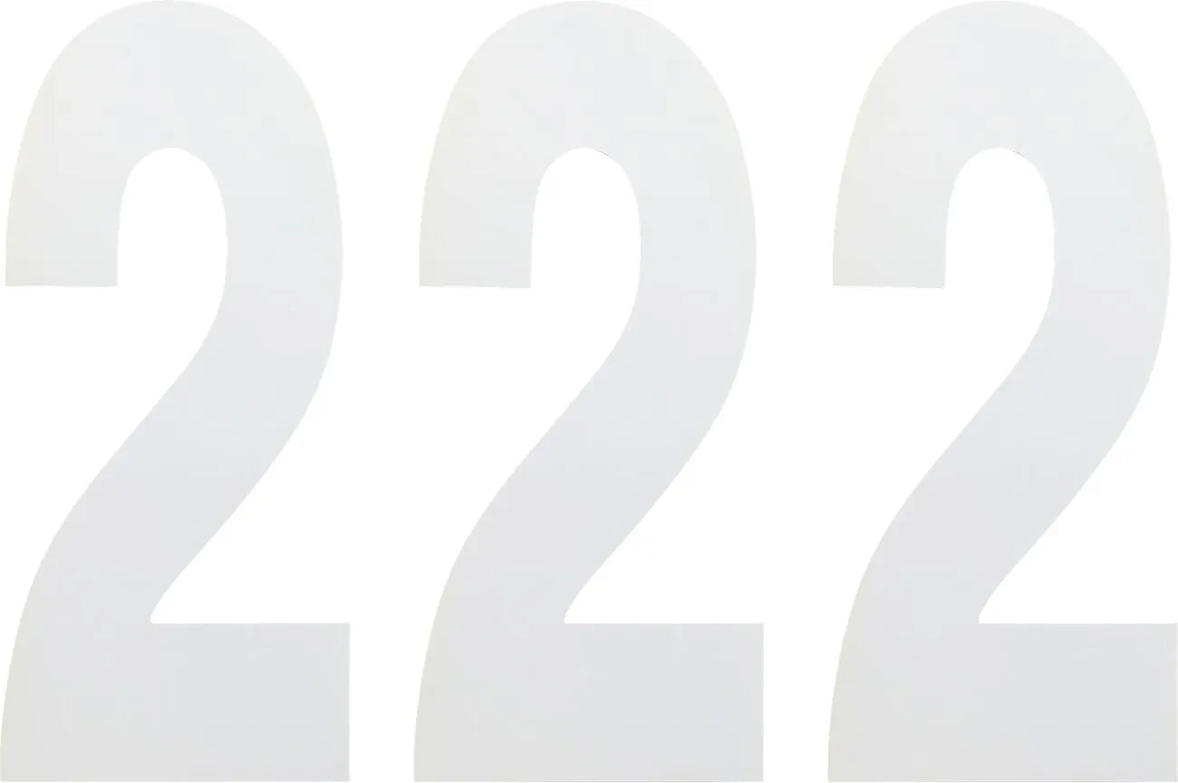 Factory Effex Standard Numbers Plate Graphic - 8" White (3-pack)