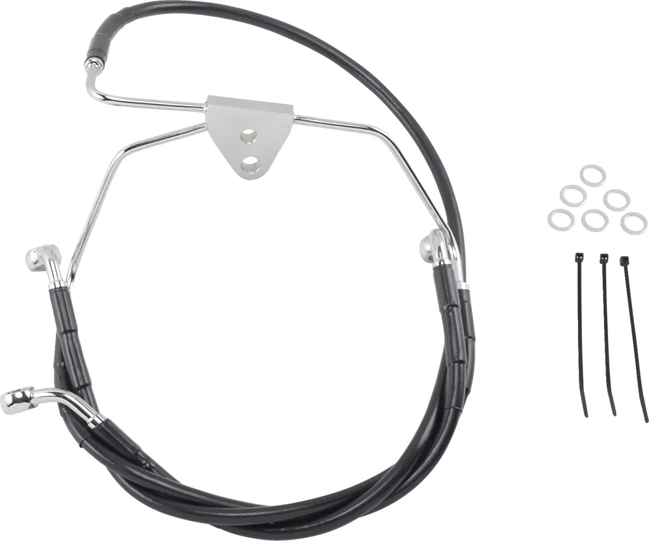 Drag Specialties Black Vinyl Extended Brake Line Kit